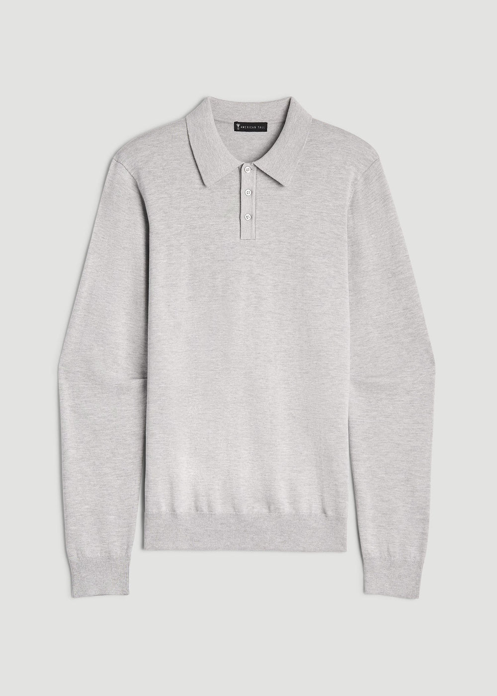 American Tall Outlet | Polo Sweater for Tall Men in Light Grey
