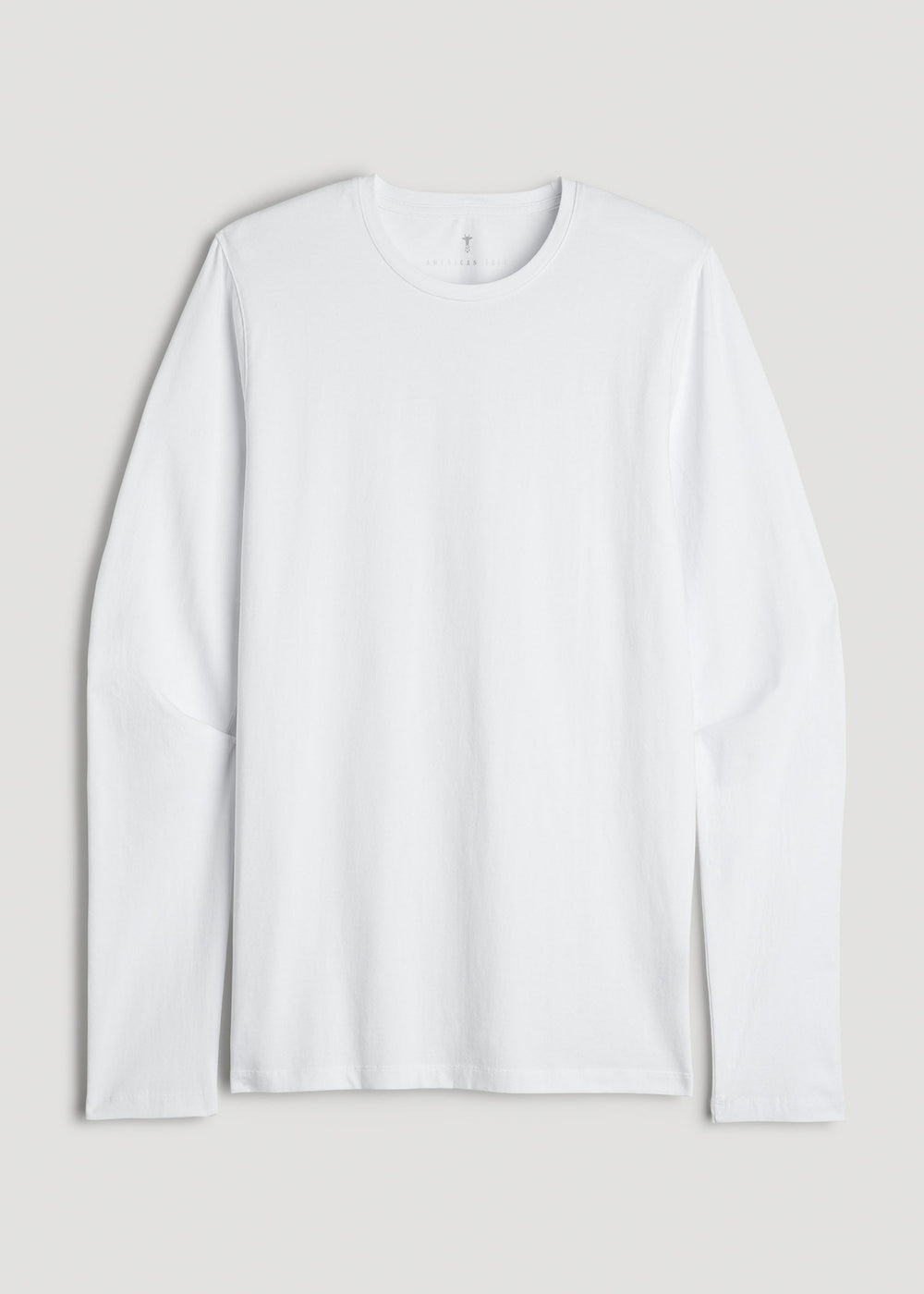 American Tall For Sale | The Essential Modern Fit Crewneck Long Sleeve Tee for Tall Men in White