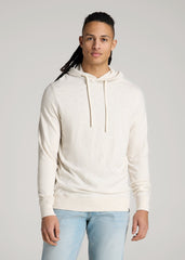 American Tall Discount | Sunwashed Slub Pullover Hoodie for Tall Men in Heathered Oatmeal
