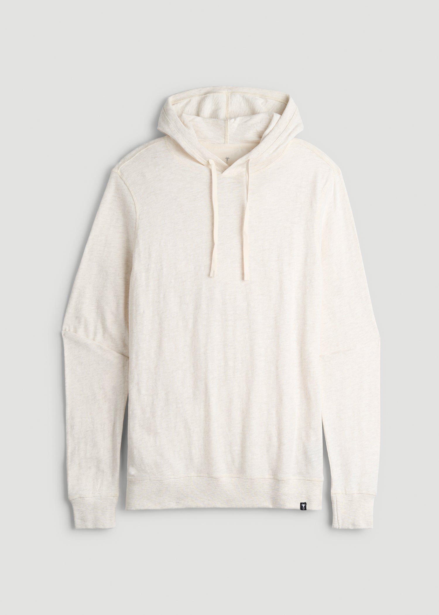 American Tall Discount | Sunwashed Slub Pullover Hoodie for Tall Men in Heathered Oatmeal