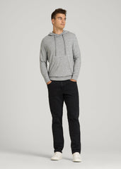 American Tall Online | Sunwashed Slub Pullover Hoodie for Tall Men in Heathered Grey