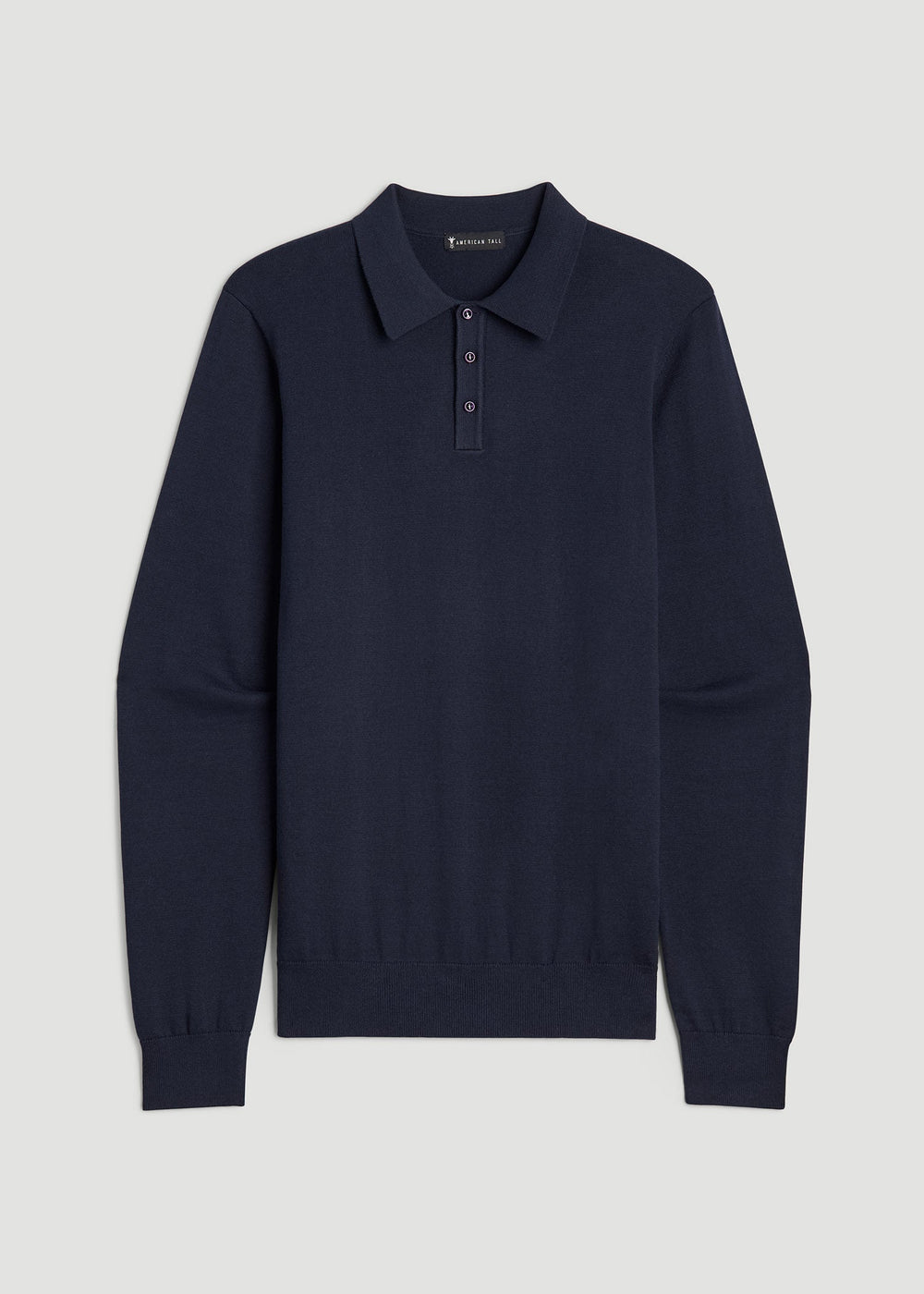 American Tall Sale | Polo Sweater for Tall Men in Evening Blue