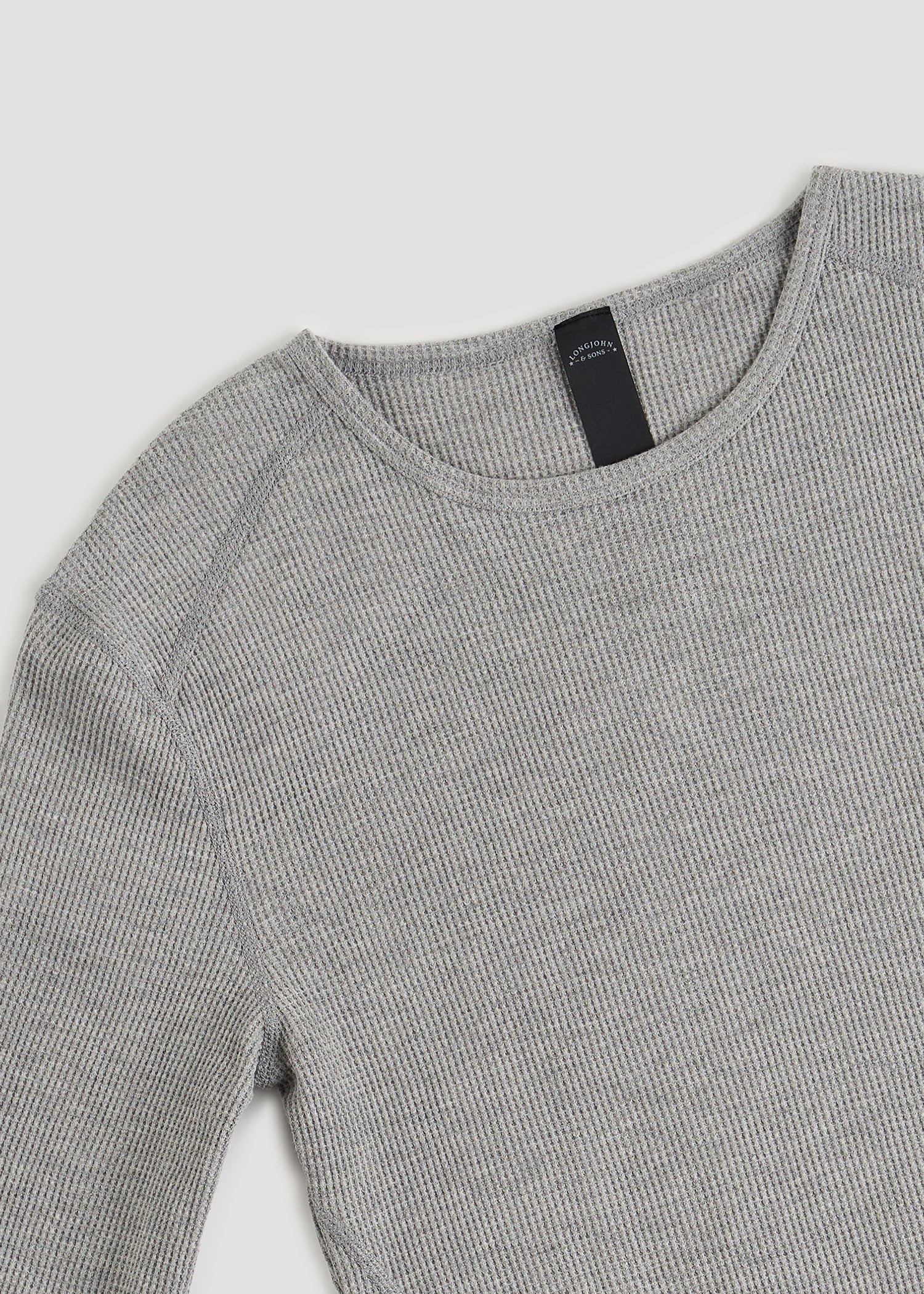 American Tall Outlet | LJ&S Long Thermal Undershirt for Tall Men in Grey Mix