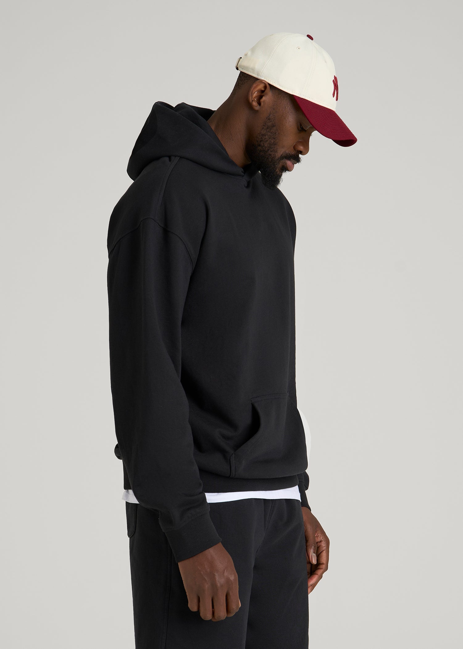 American Tall For Sale | Everyday French Terry Popover Hoodie for Tall Men in Black