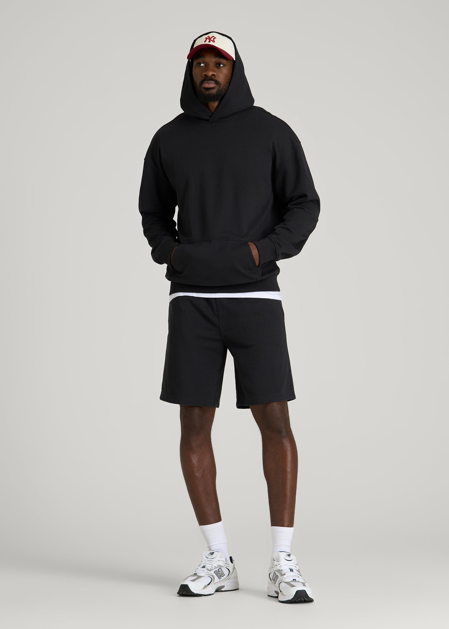 American Tall For Sale | Everyday French Terry Popover Hoodie for Tall Men in Black