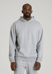 American Tall Online Shop | Everyday French Terry Popover Hoodie for Tall Men in Grey Mix