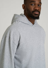 American Tall Online Shop | Everyday French Terry Popover Hoodie for Tall Men in Grey Mix