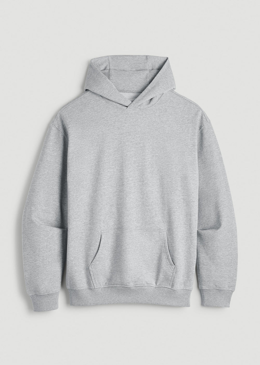 American Tall Online Shop | Everyday French Terry Popover Hoodie for Tall Men in Grey Mix