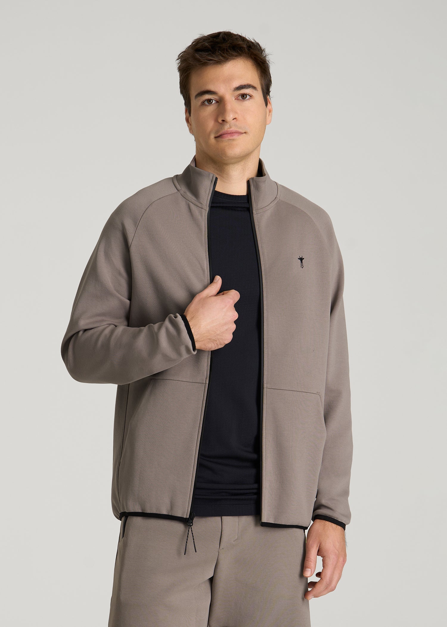 American Tall Online | Tech Motion Fleece Full-Zip Jacket for Tall Men in Portobello