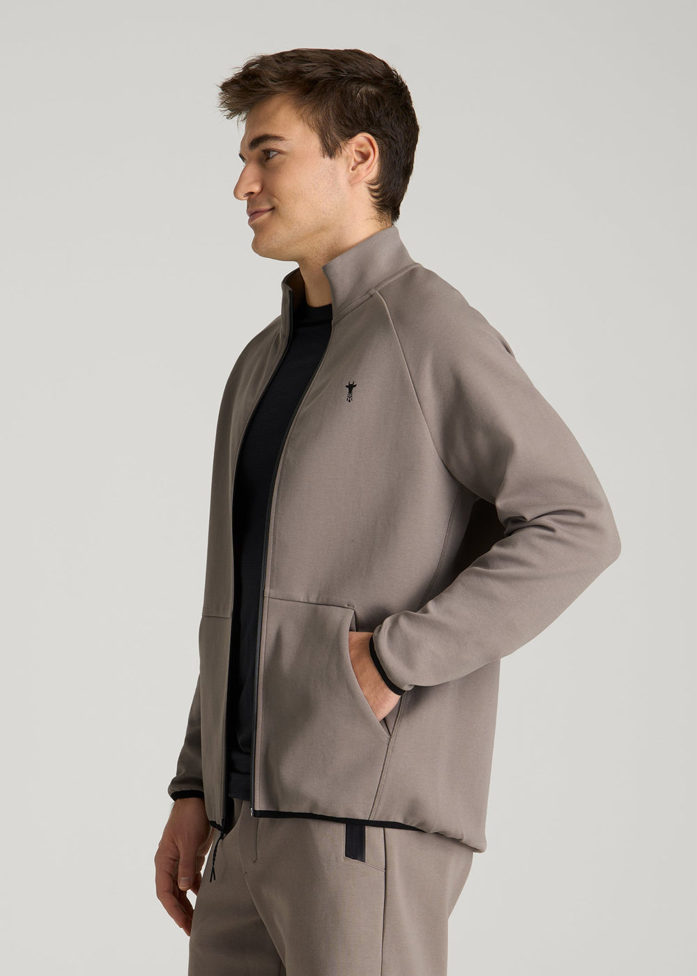 American Tall Online | Tech Motion Fleece Full-Zip Jacket for Tall Men in Portobello
