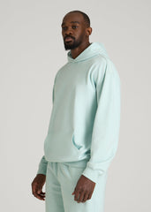 American Tall Sale | Everyday French Terry Popover Hoodie for Tall Men in Opal Blue