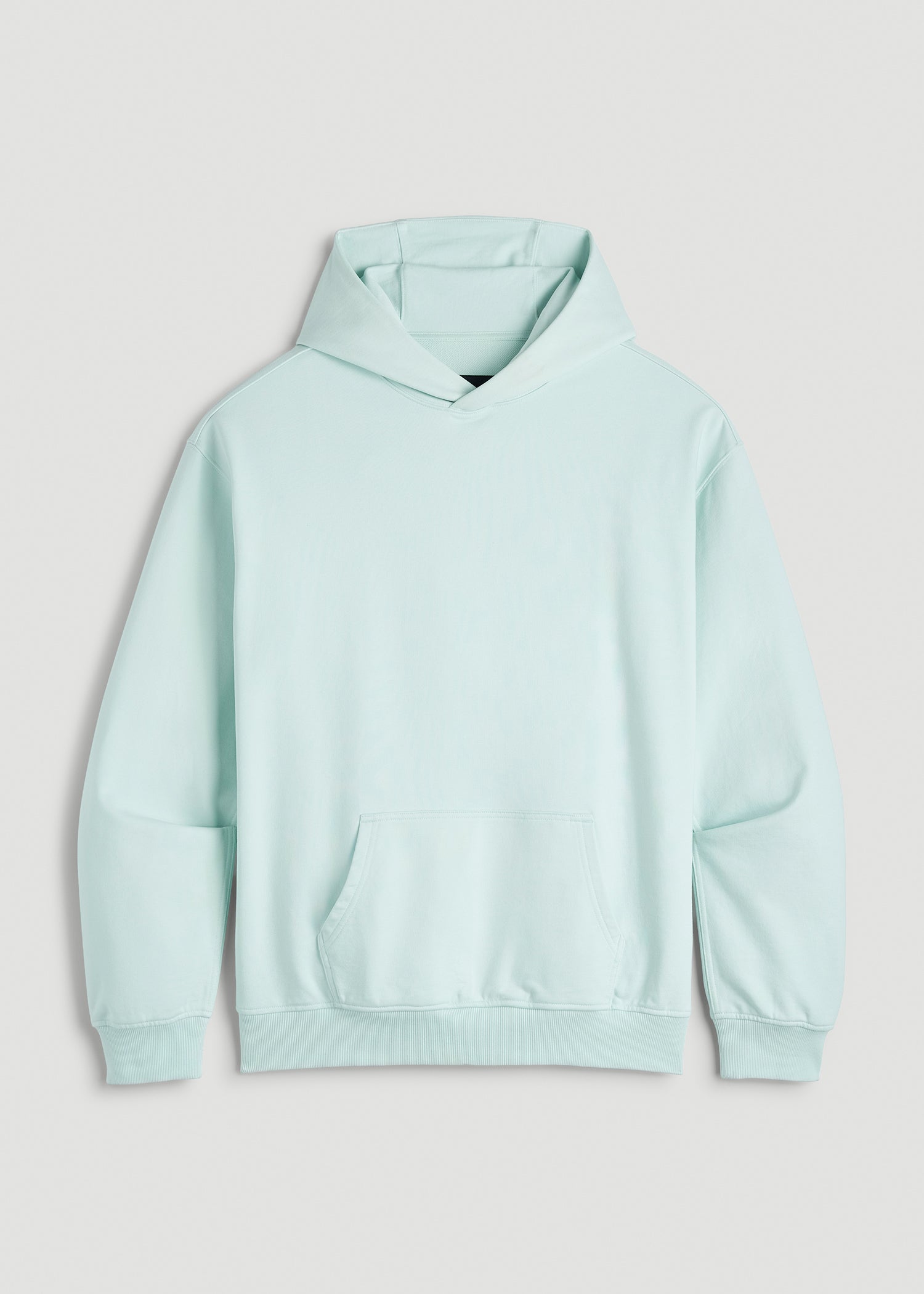 American Tall Sale | Everyday French Terry Popover Hoodie for Tall Men in Opal Blue