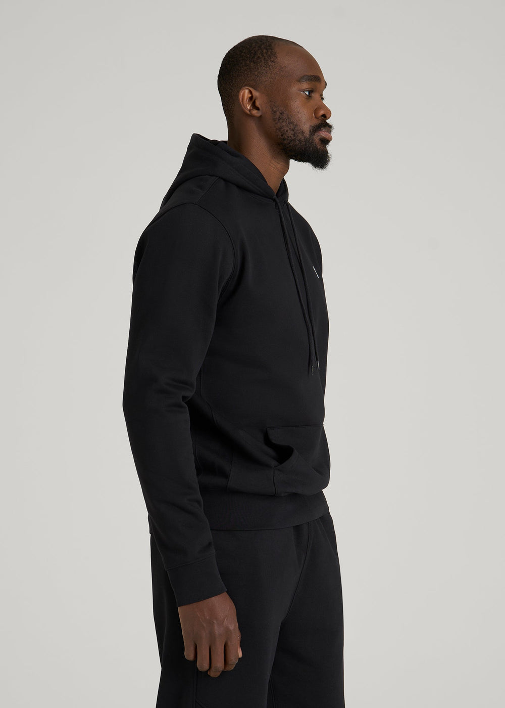 American Tall Outlet | Core Motion Fleece Popover Hoodie for Tall Men in Black