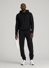 American Tall Outlet | Core Motion Fleece Popover Hoodie for Tall Men in Black
