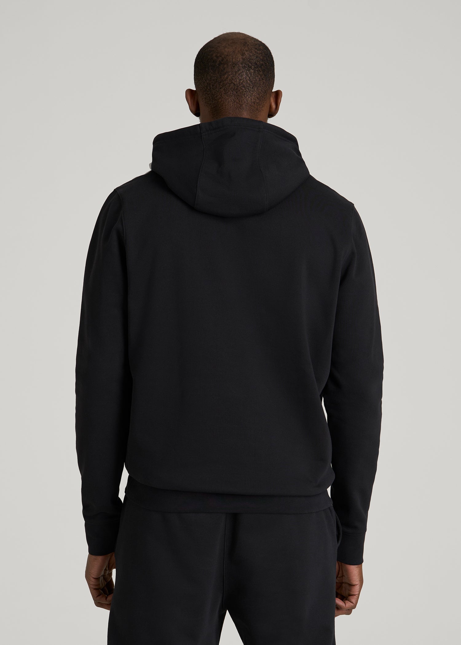 American Tall Outlet | Core Motion Fleece Popover Hoodie for Tall Men in Black