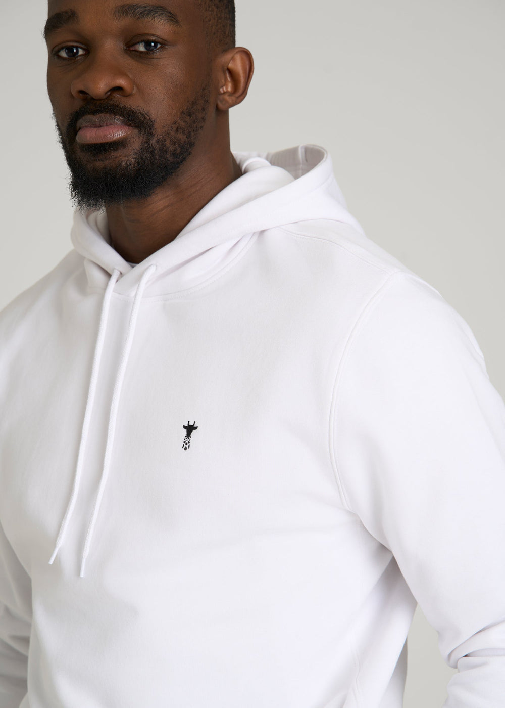 American Tall For Sale | Core Motion Fleece Popover Hoodie for Tall Men in White