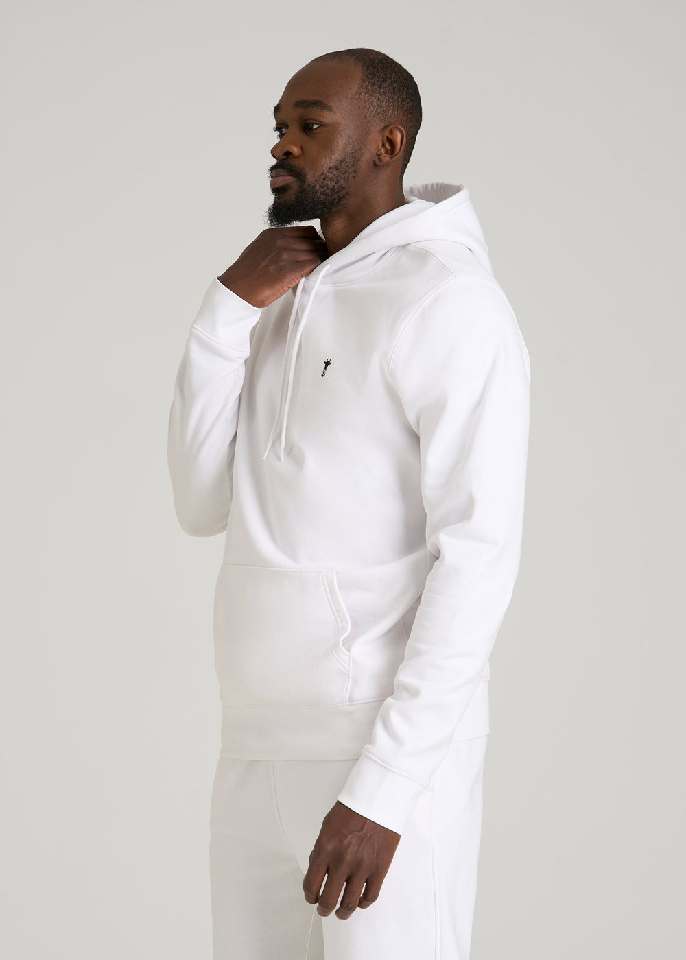 American Tall For Sale | Core Motion Fleece Popover Hoodie for Tall Men in White