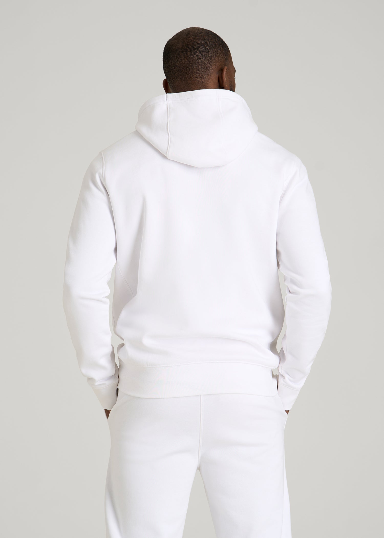 American Tall For Sale | Core Motion Fleece Popover Hoodie for Tall Men in White