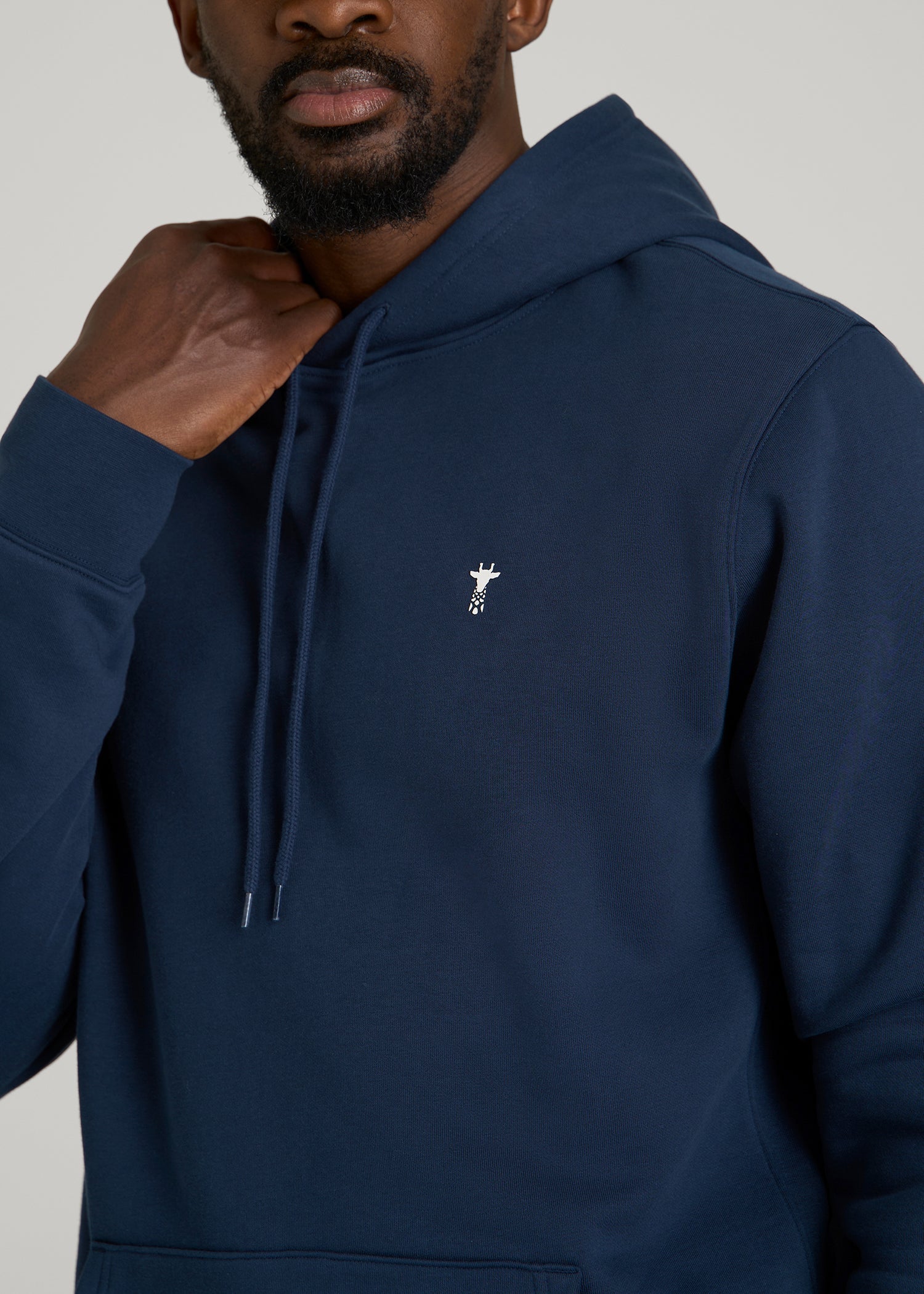 American Tall Online Shop | Core Motion Fleece Popover Hoodie for Tall Men in Navy Blue