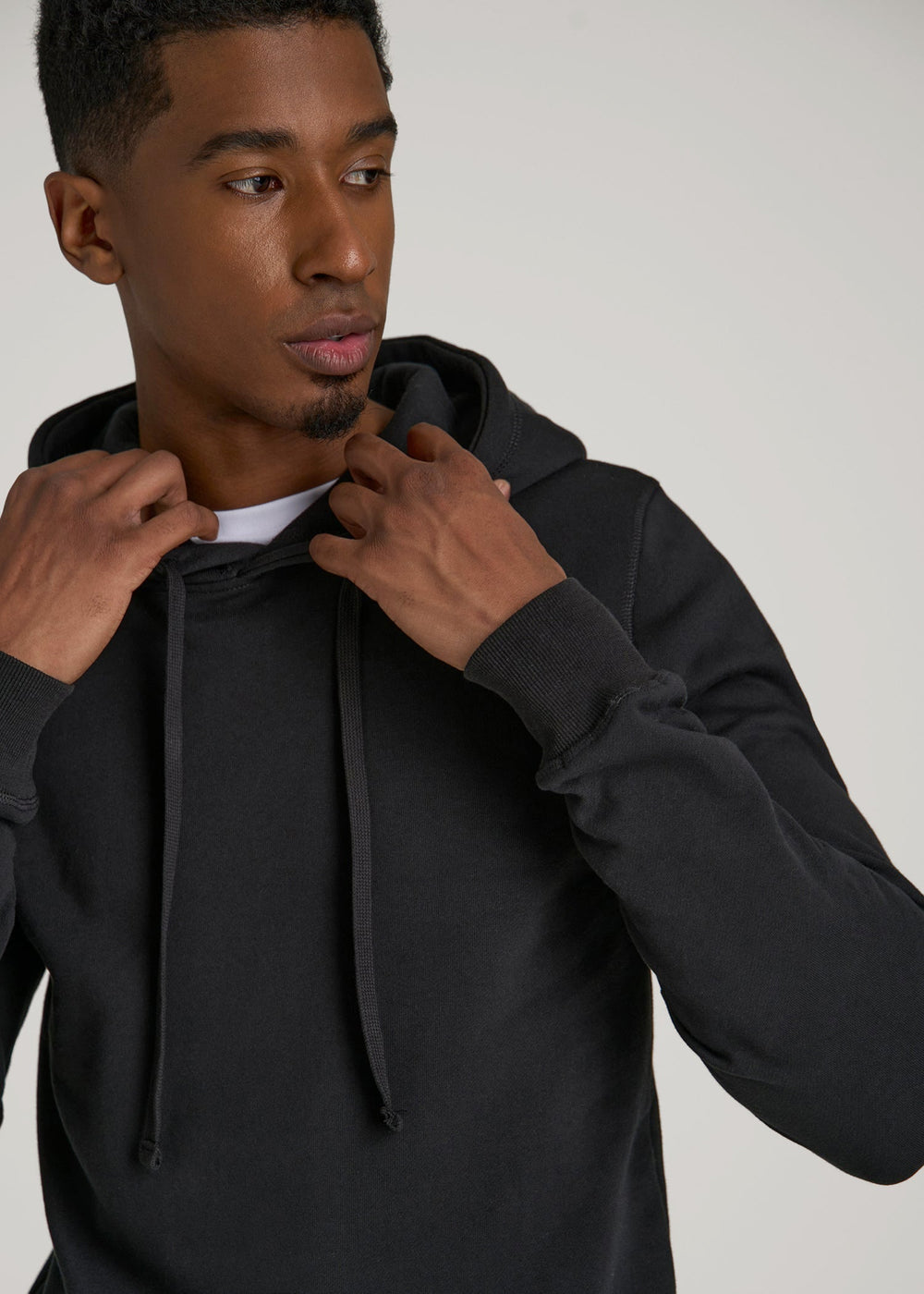 American Tall Discount | Wearever 2.0 Fleece Hoodie for Tall Men in Black