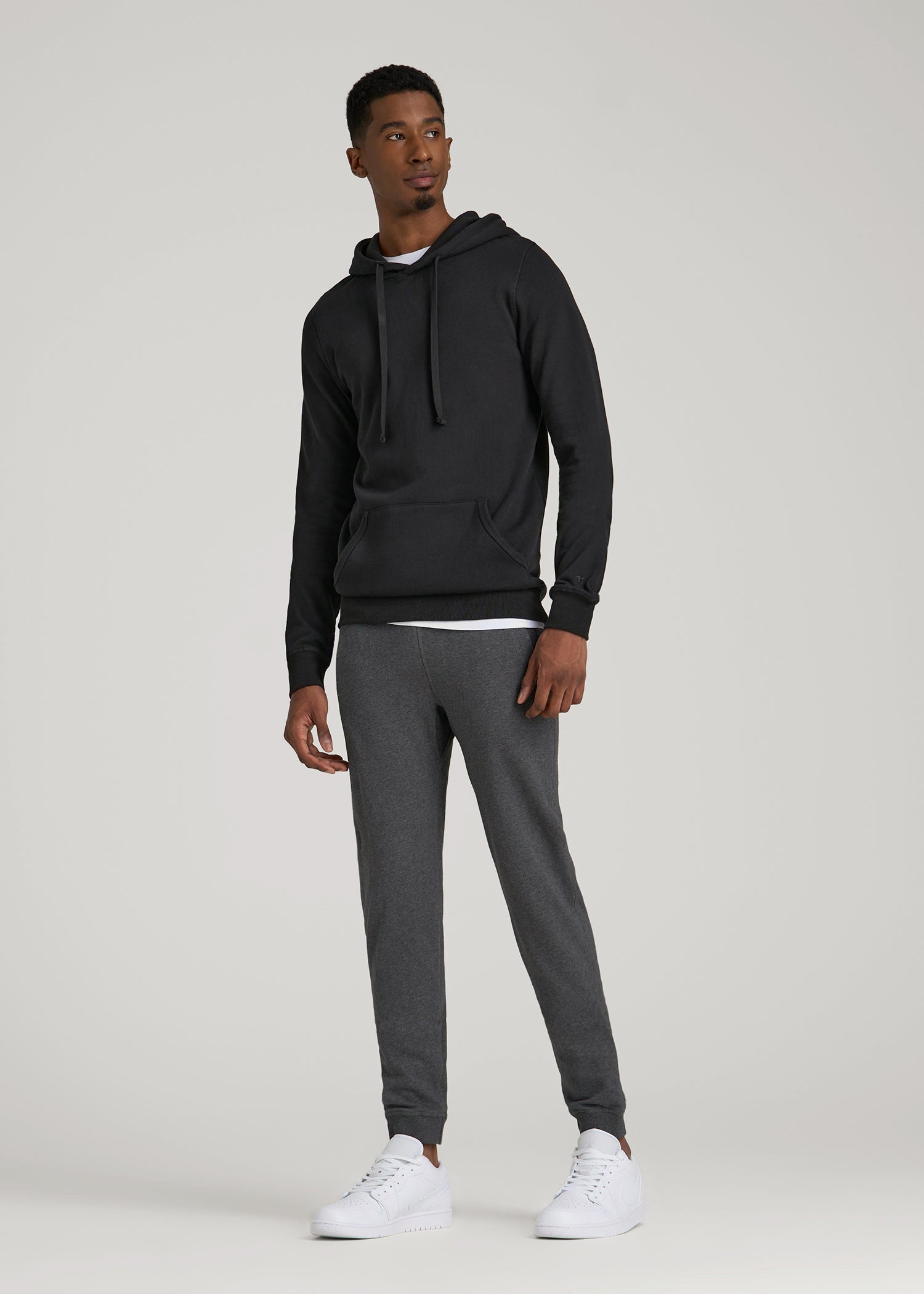 American Tall Discount | Wearever 2.0 Fleece Hoodie for Tall Men in Black