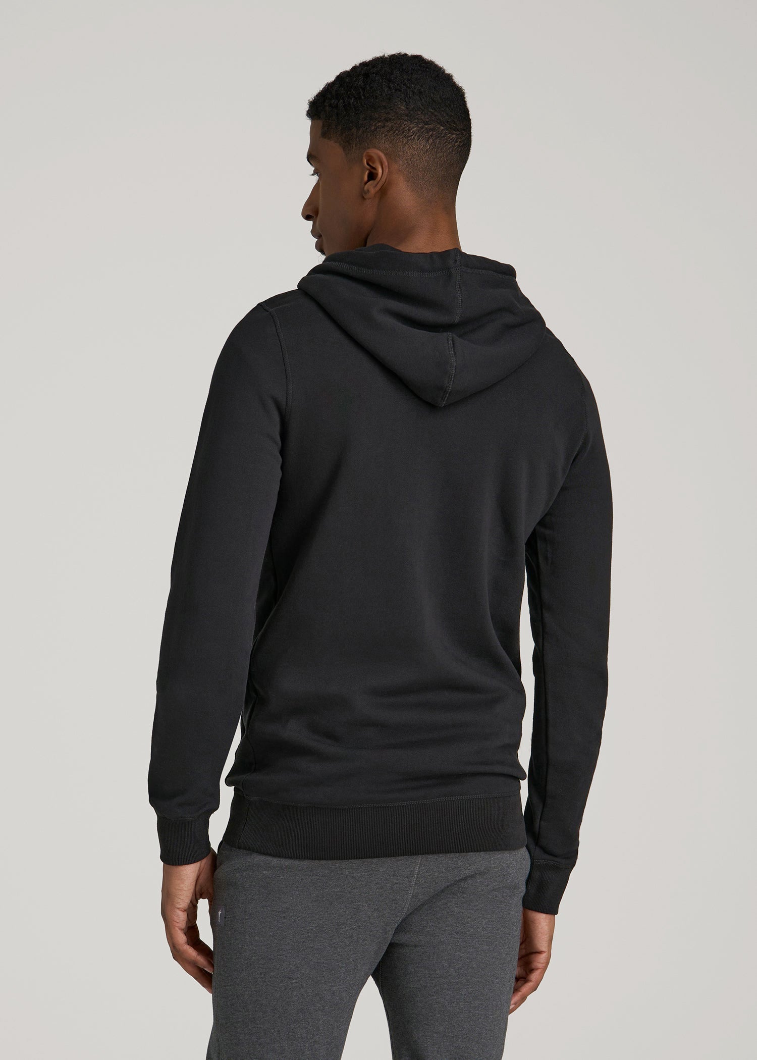 American Tall Discount | Wearever 2.0 Fleece Hoodie for Tall Men in Black