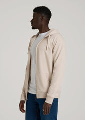 American Tall Sale | Wearever French Terry Full Zip Hoodie 2.0 in Oatmeal Mix