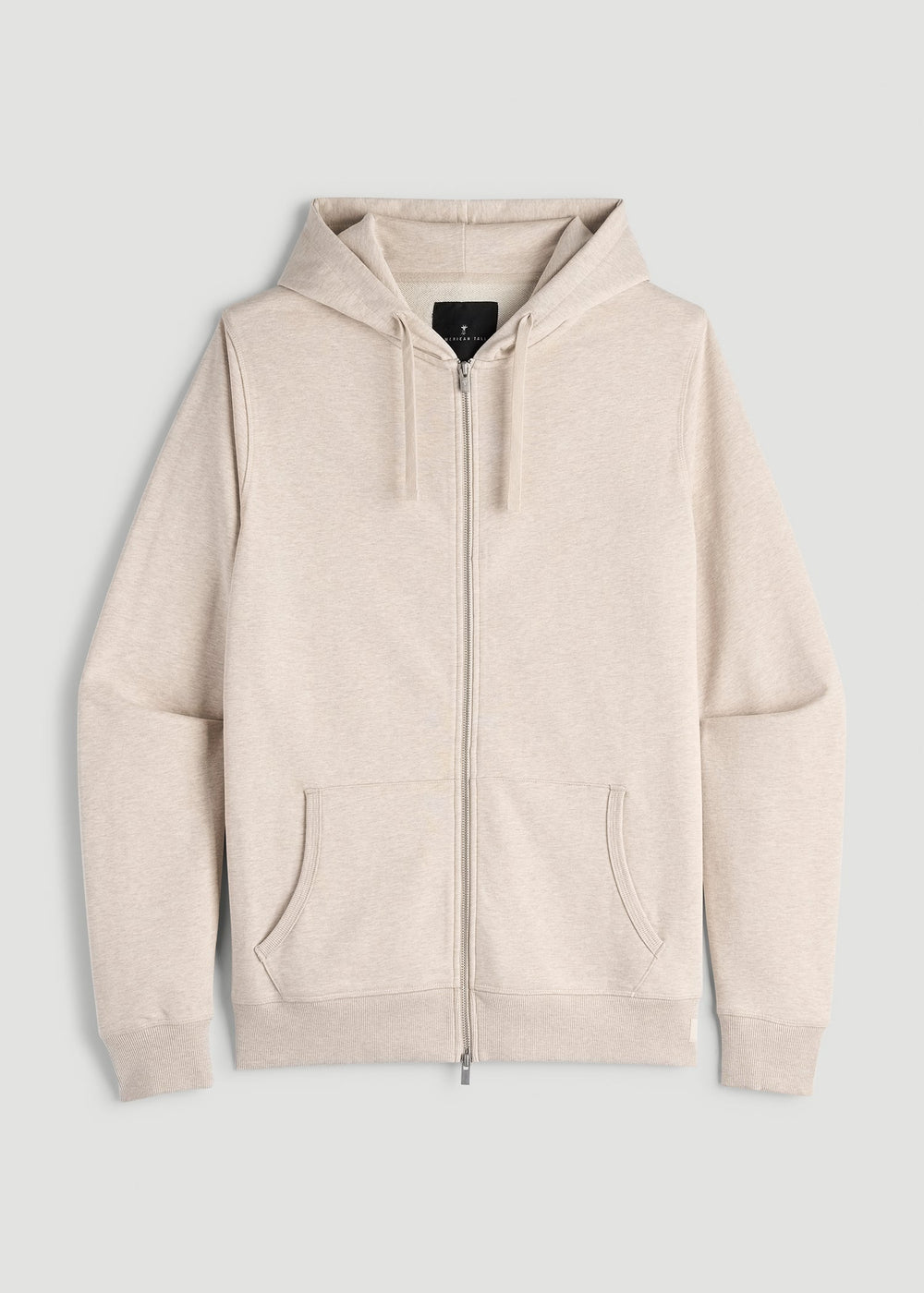 American Tall Sale | Wearever French Terry Full Zip Hoodie 2.0 in Oatmeal Mix