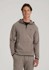 American Tall For Sale | Tech Motion Fleece Hooded Popover for Tall Men in Portobello