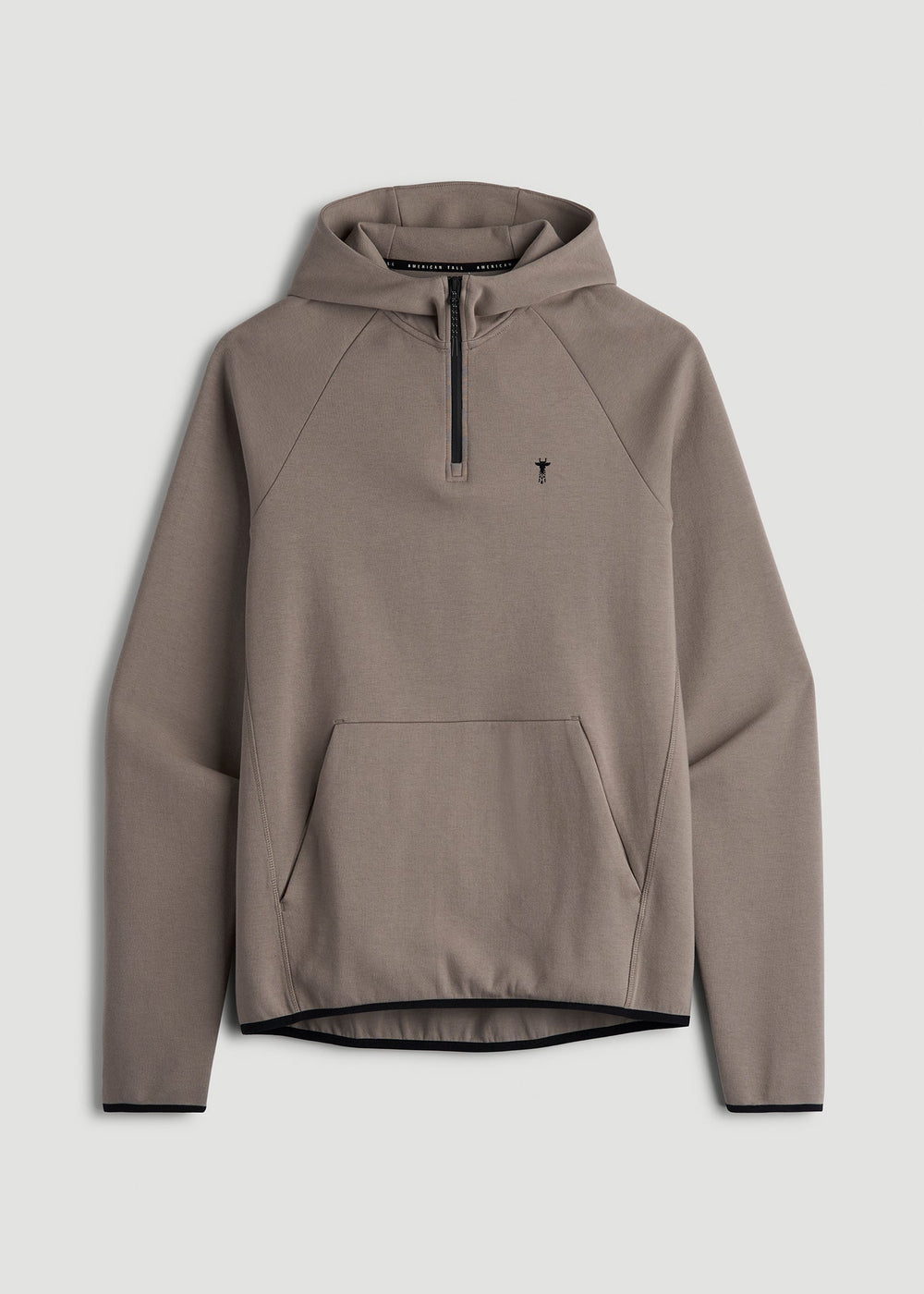 American Tall For Sale | Tech Motion Fleece Hooded Popover for Tall Men in Portobello