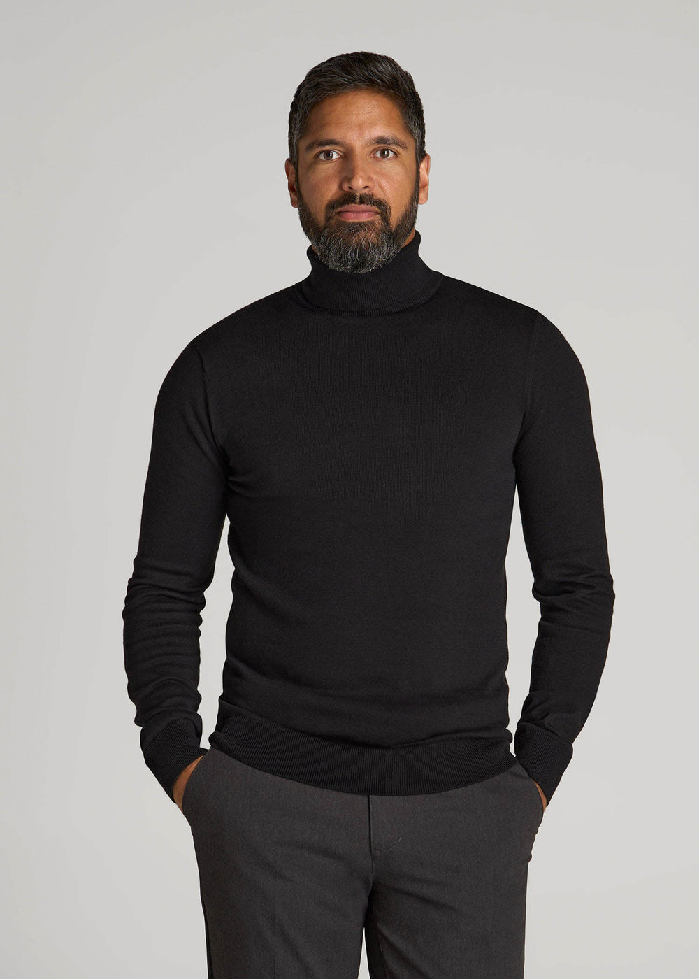 American Tall Online Shop | Turtleneck Sweater for Tall Men in Black