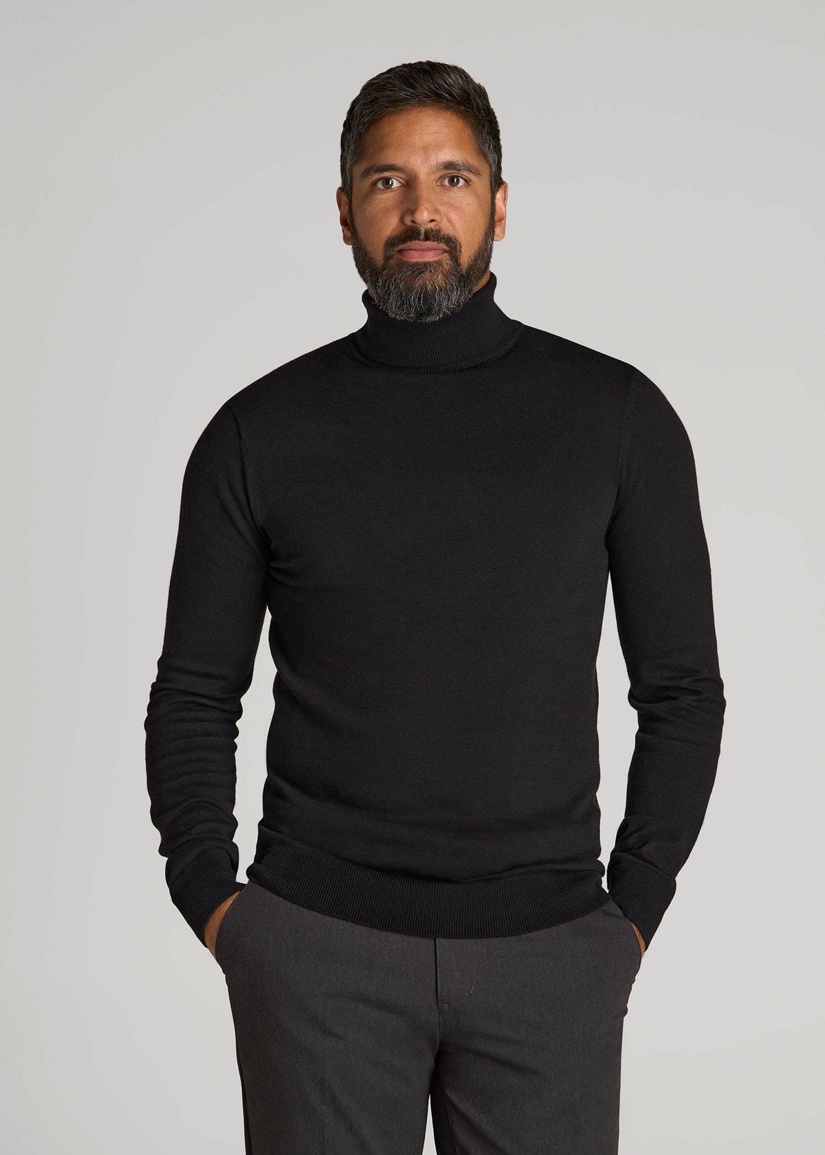 American Tall Online Shop | Turtleneck Sweater for Tall Men in Black