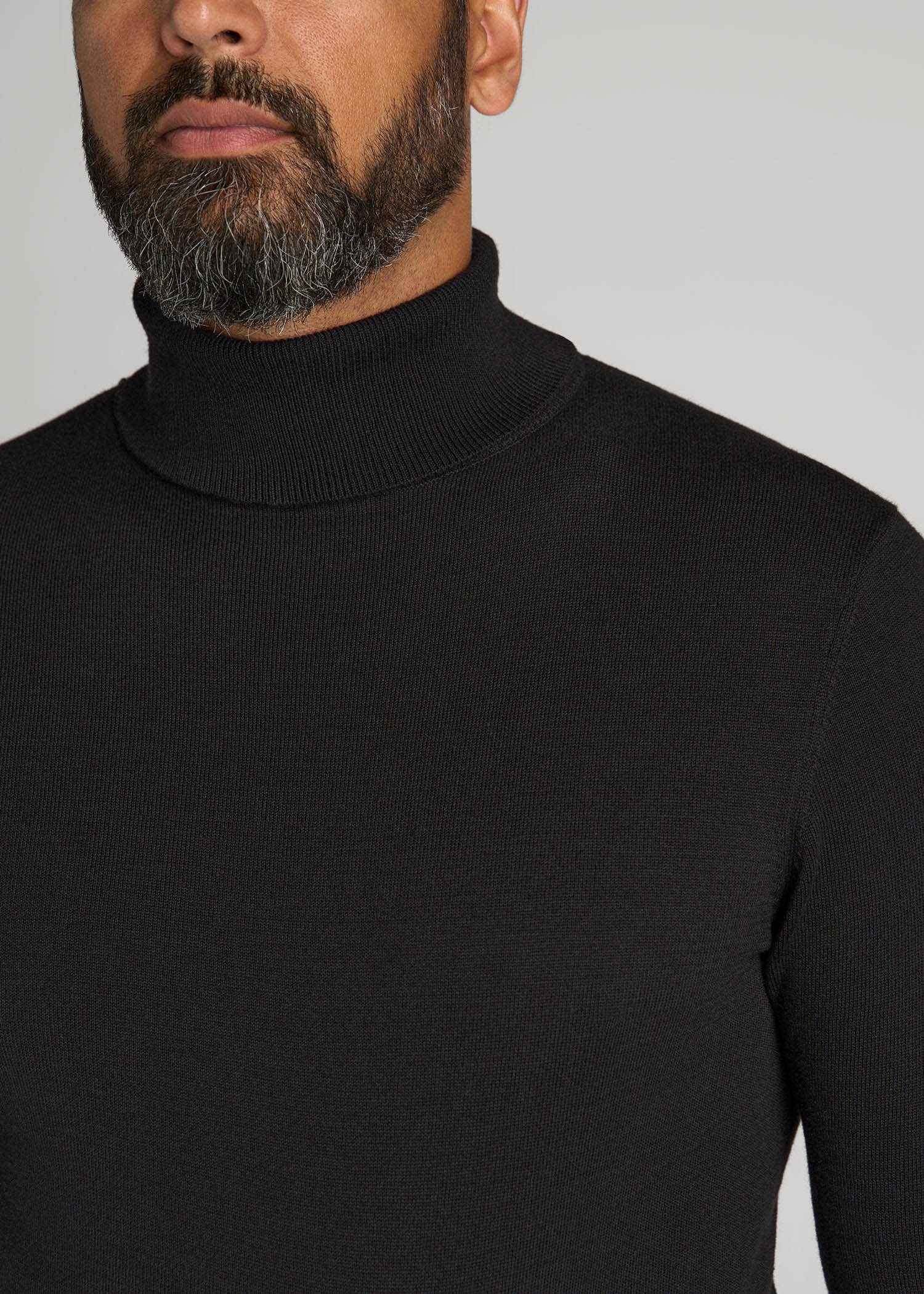 American Tall Online Shop | Turtleneck Sweater for Tall Men in Black