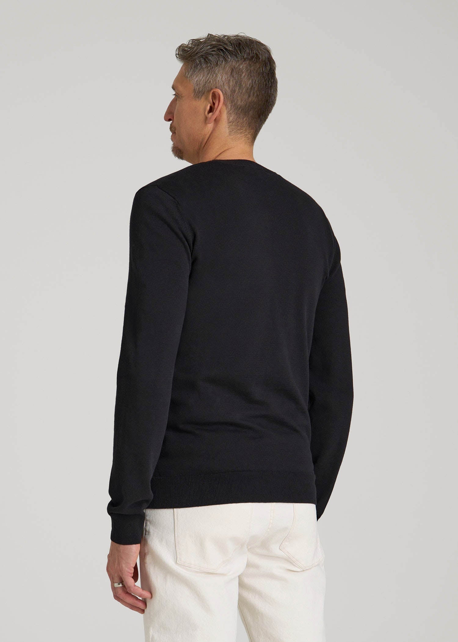 American Tall Discount | Everyday Crewneck Sweater for Tall Men in Black