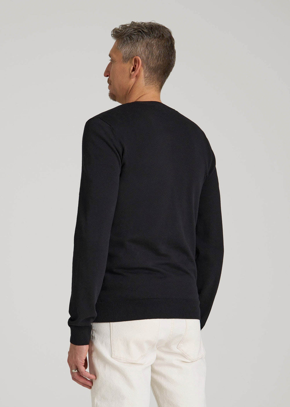 American Tall Discount | Everyday Crewneck Sweater for Tall Men in Black