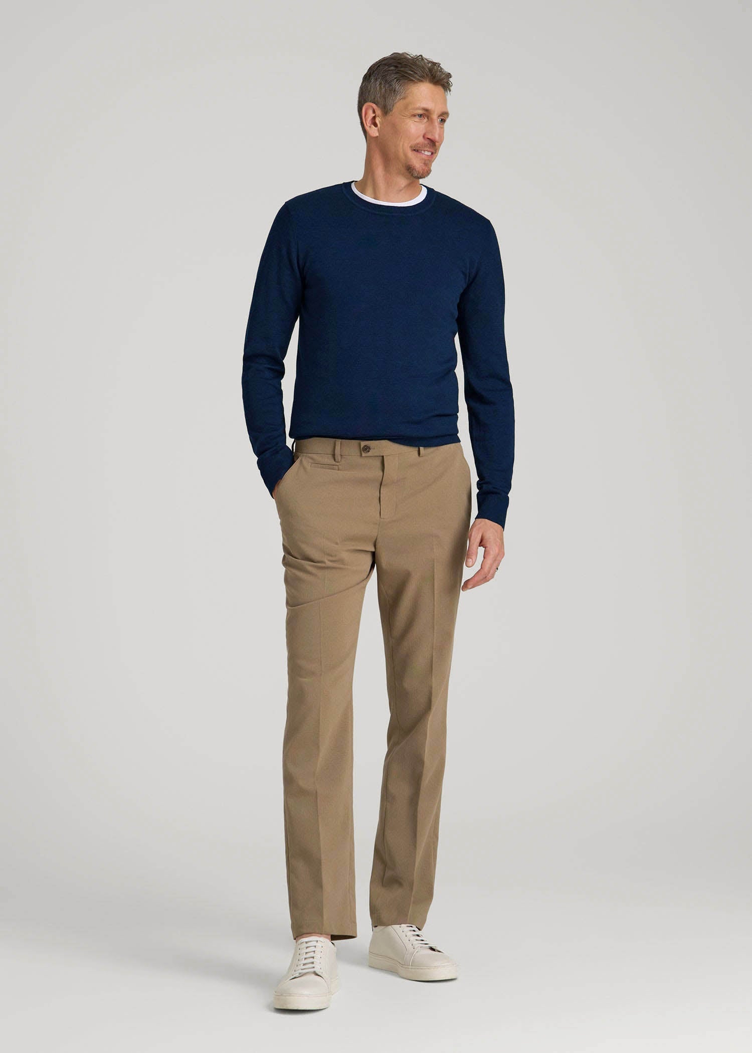 American Tall Online | Everyday Crewneck Sweater for Tall Men in Patriot Blue