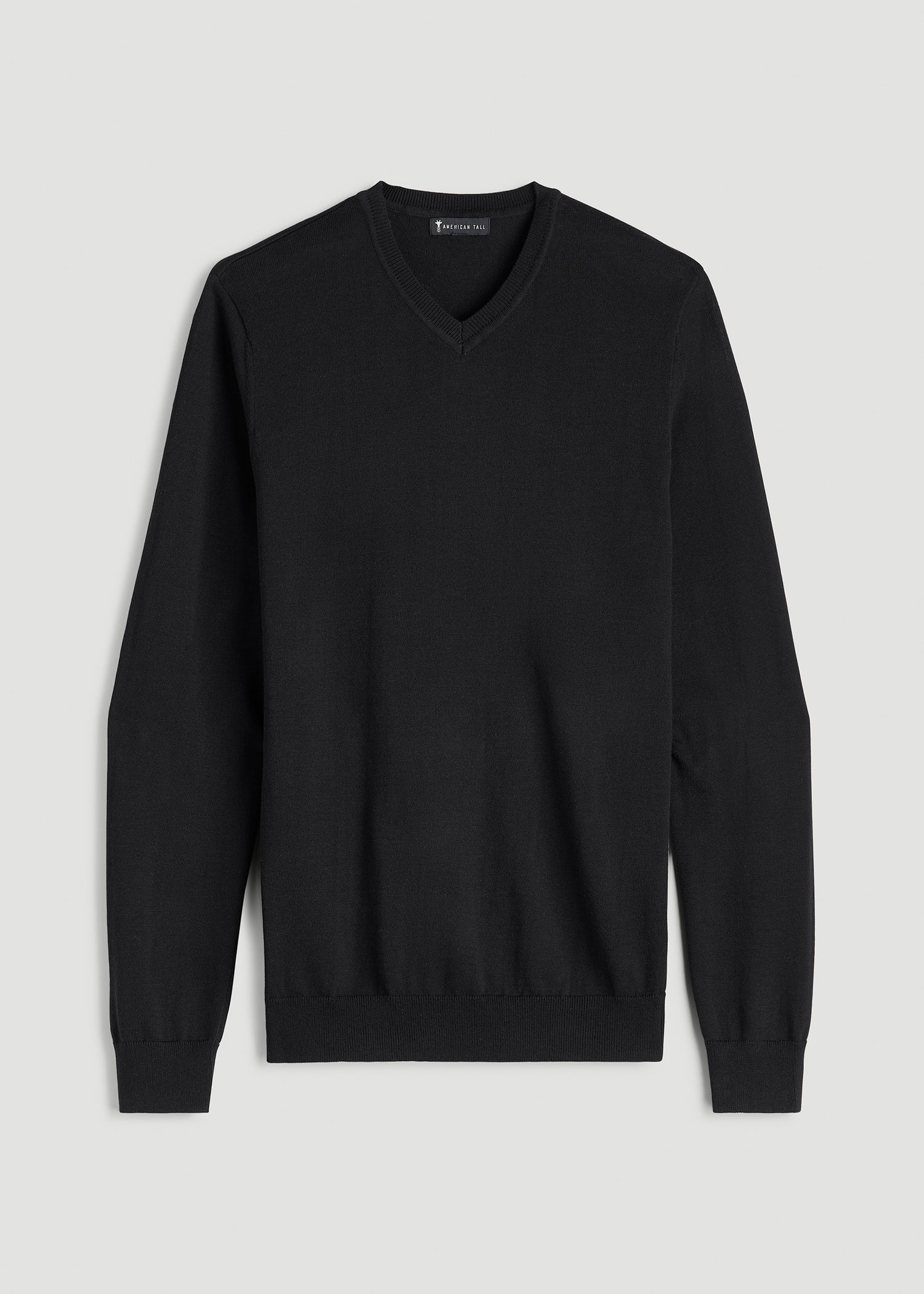 American Tall Outlet | Everyday V-Neck Sweater for Tall Men in Black