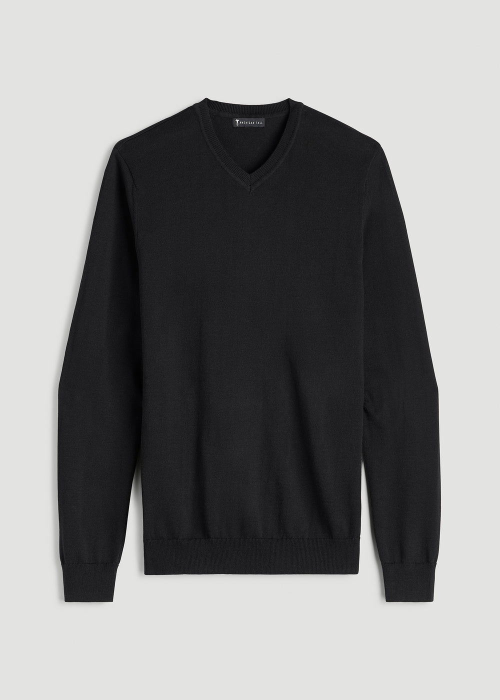 American Tall Outlet | Everyday V-Neck Sweater for Tall Men in Black