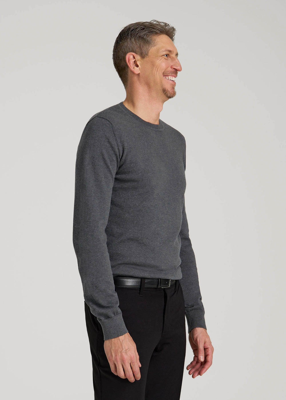 American Tall For Sale | Everyday Crewneck Sweater for Tall Men in Charcoal Mix