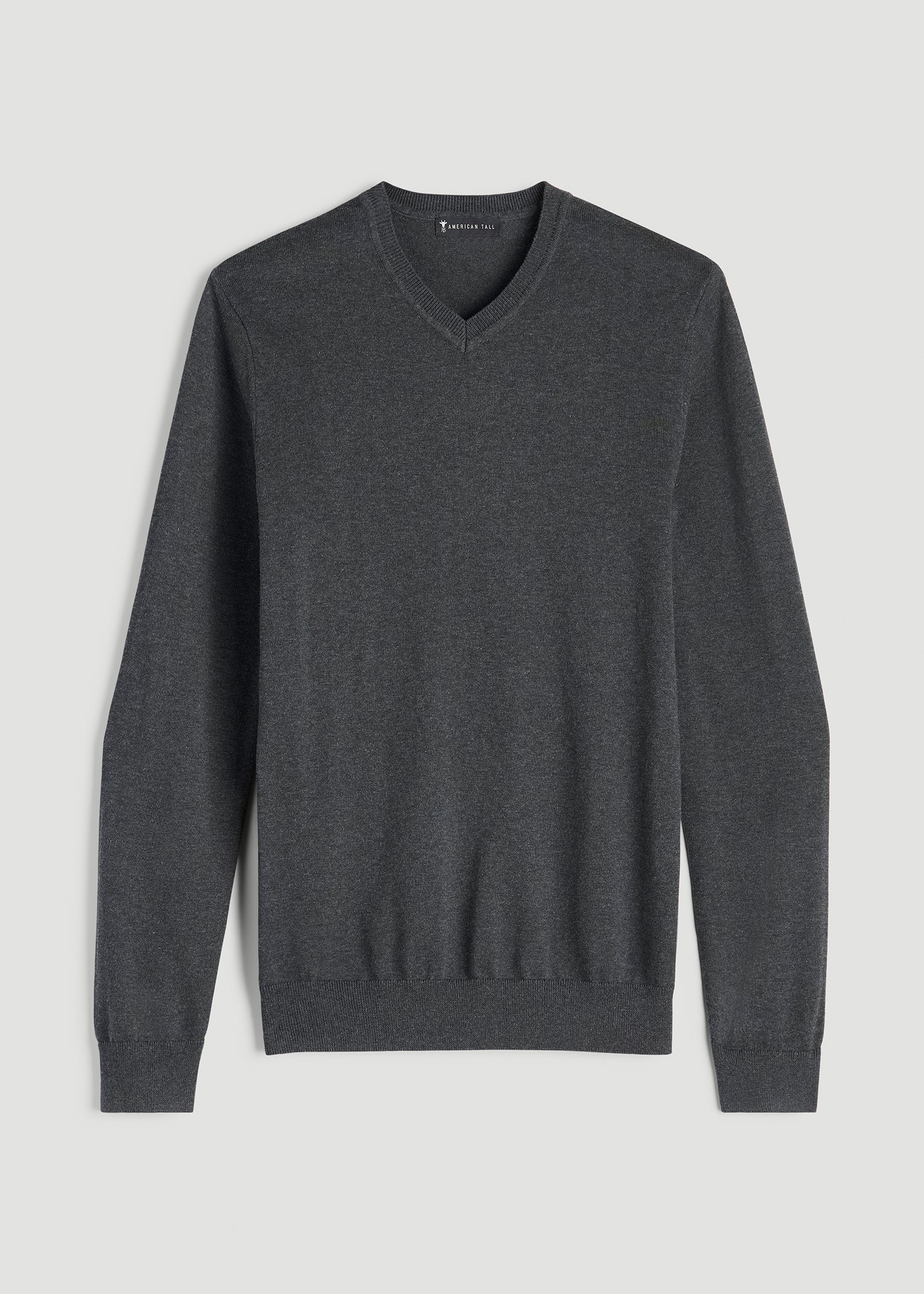 American Tall Online Shop | Everyday V-Neck Sweater for Tall Men in Charcoal Mix