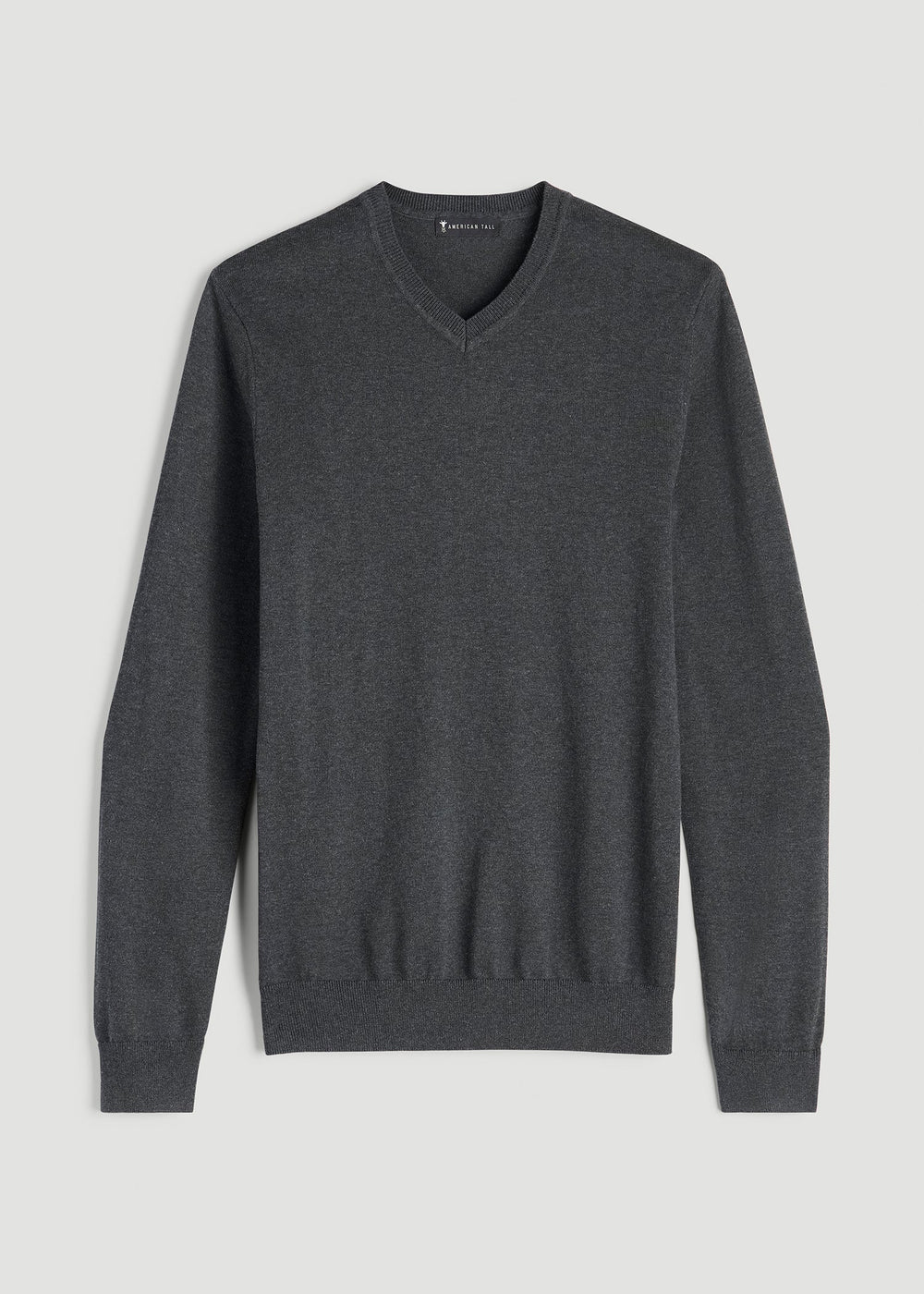 American Tall Online Shop | Everyday V-Neck Sweater for Tall Men in Charcoal Mix