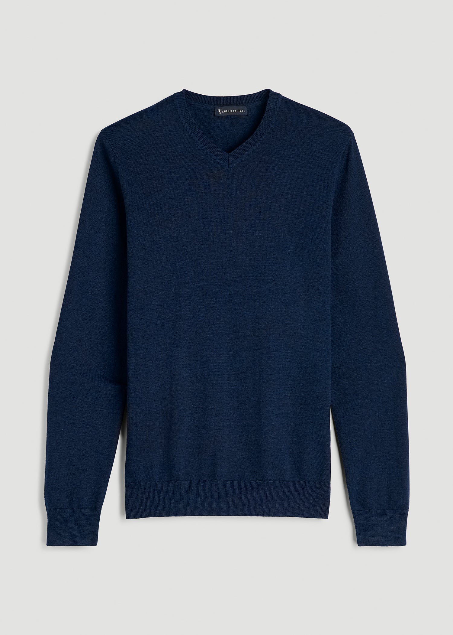 American Tall Discount | Everyday V-Neck Sweater for Tall Men in Patriot Blue