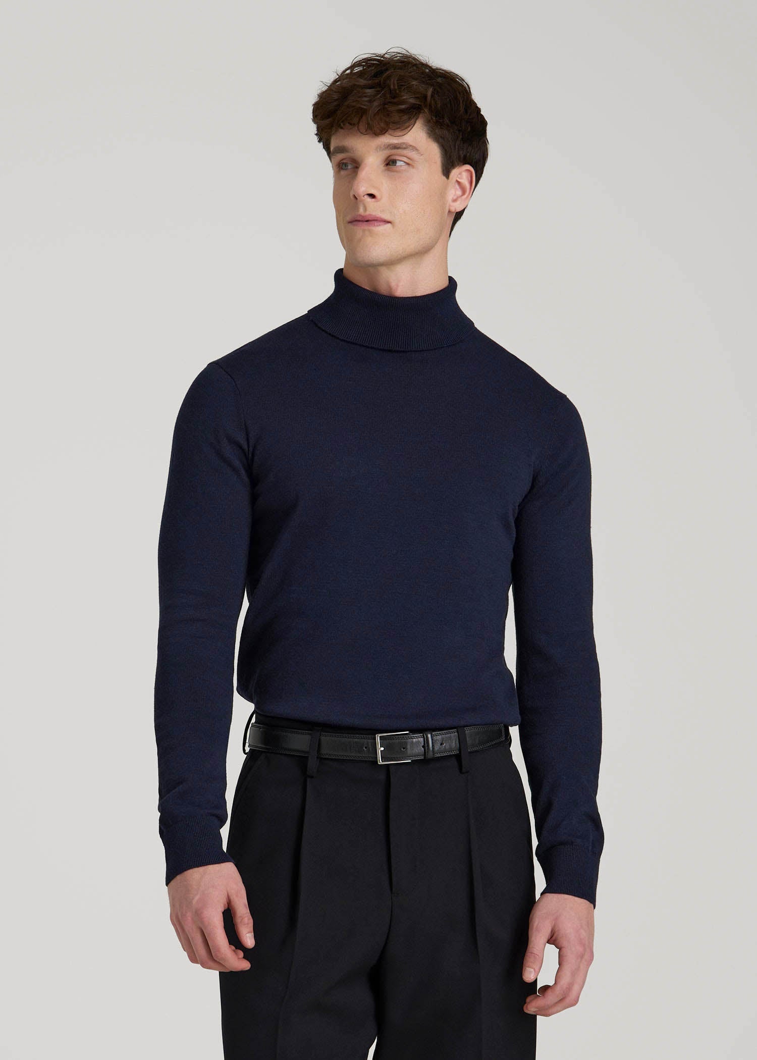 American Tall For Sale | Turtleneck Sweater for Tall Men in Patriot Blue