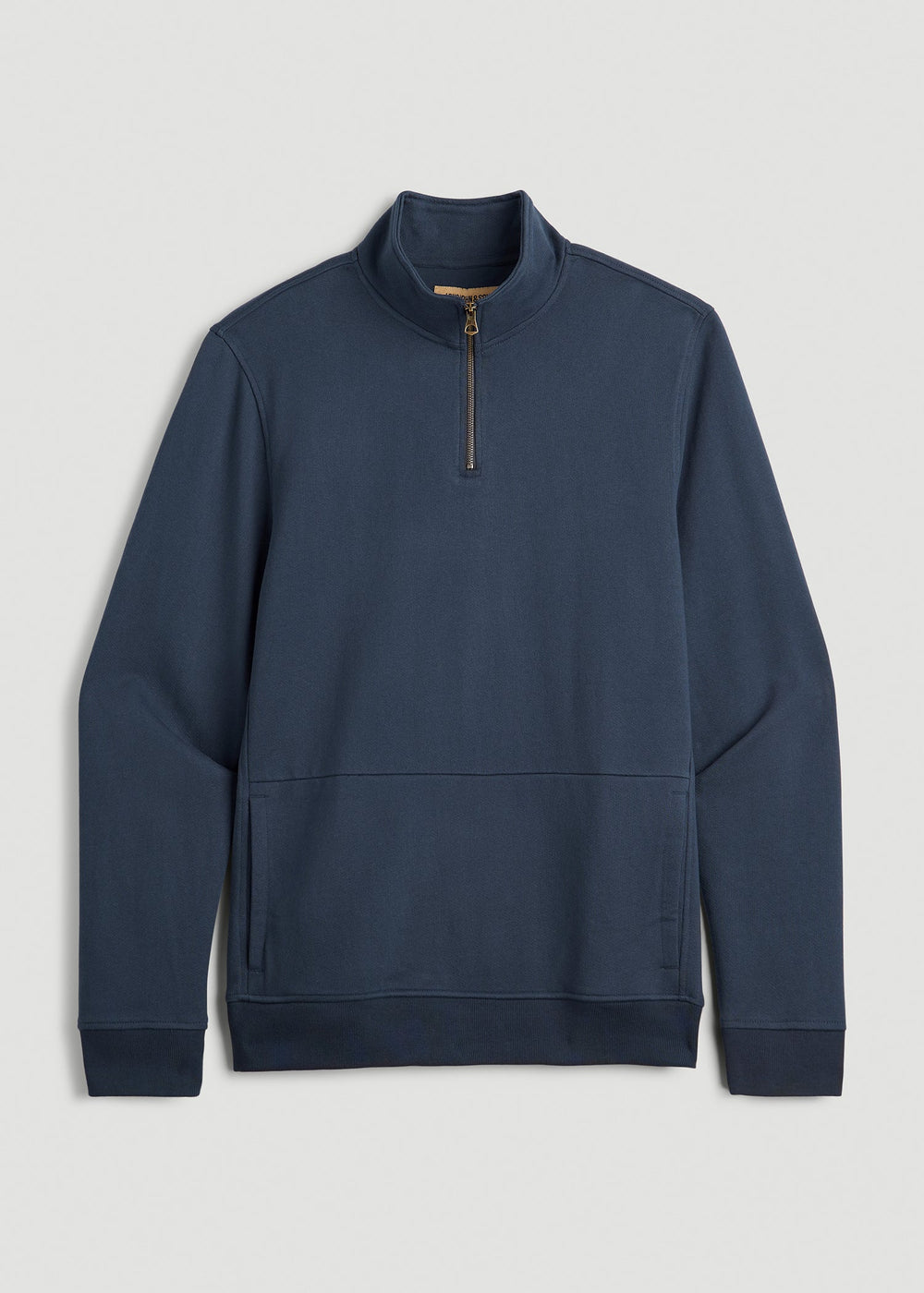 American Tall Discount | LJ&S Heavyweight Quarter-Zip Pullover for Tall Men in Vintage Midnight Navy