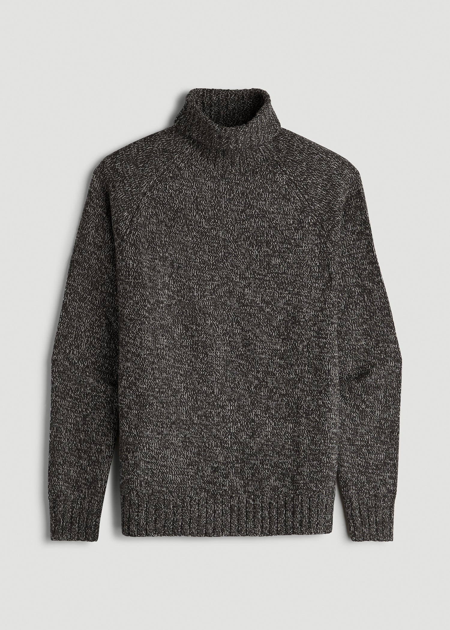 American Tall Online | Wool Blend Marled Turtleneck for Tall Men in Charcoal Multi