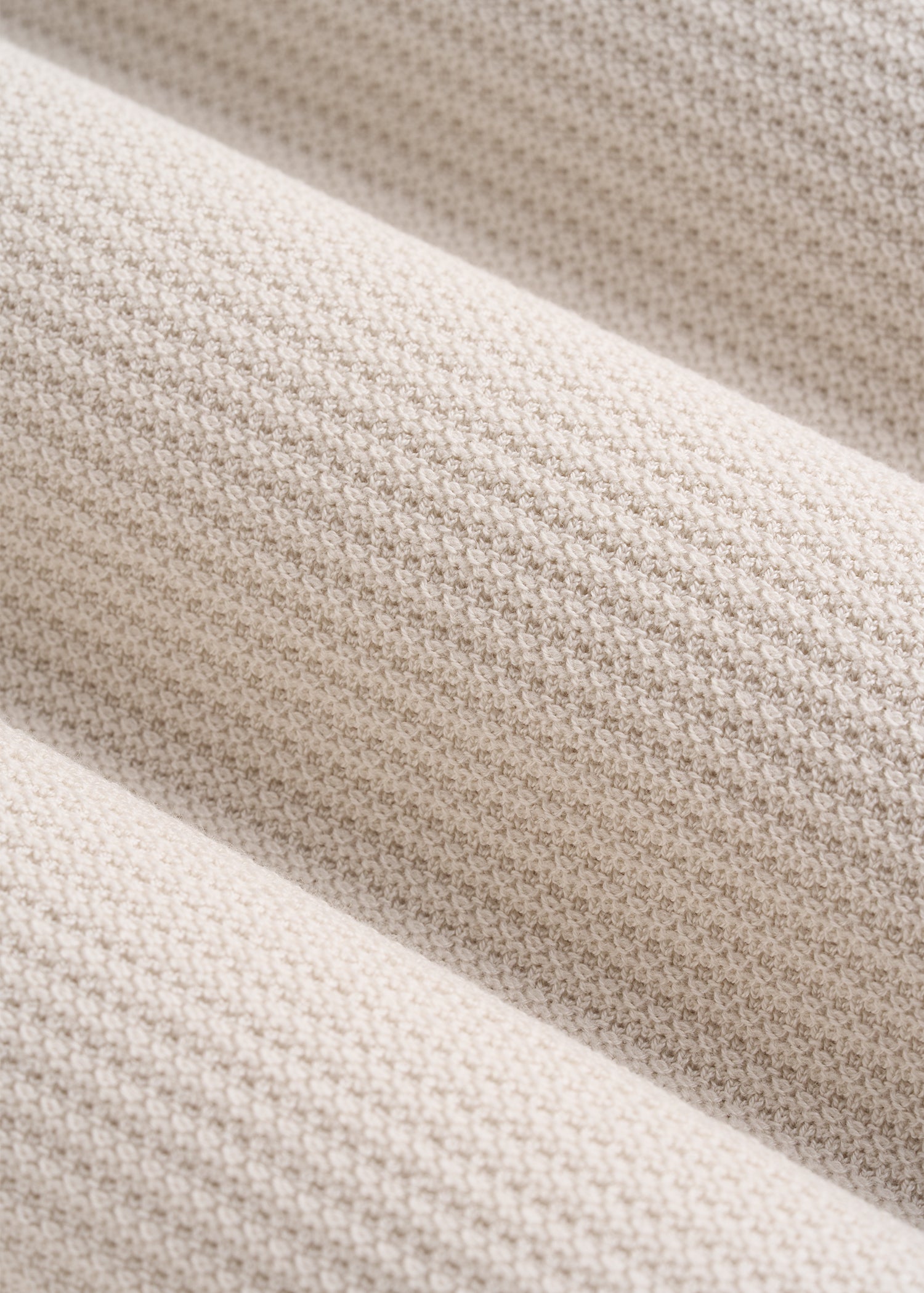 American Tall Outlet | Braided Knit Sweater Polo for Tall Men in White Sand
