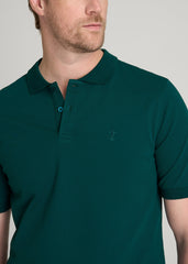 American Tall Online | Classic Polo with Embroidered Logo for Tall Men in Deep Teal