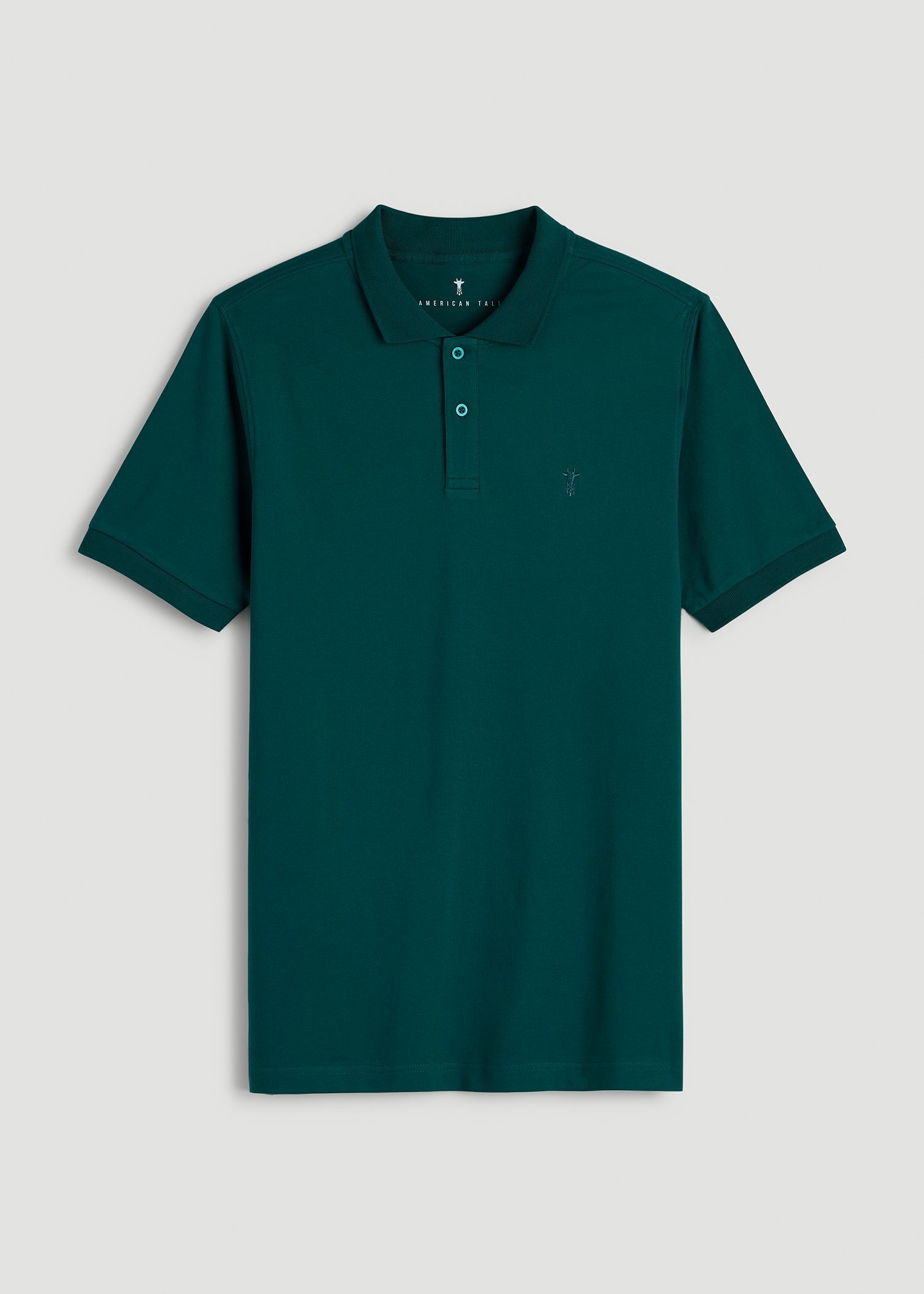 American Tall Online | Classic Polo with Embroidered Logo for Tall Men in Deep Teal