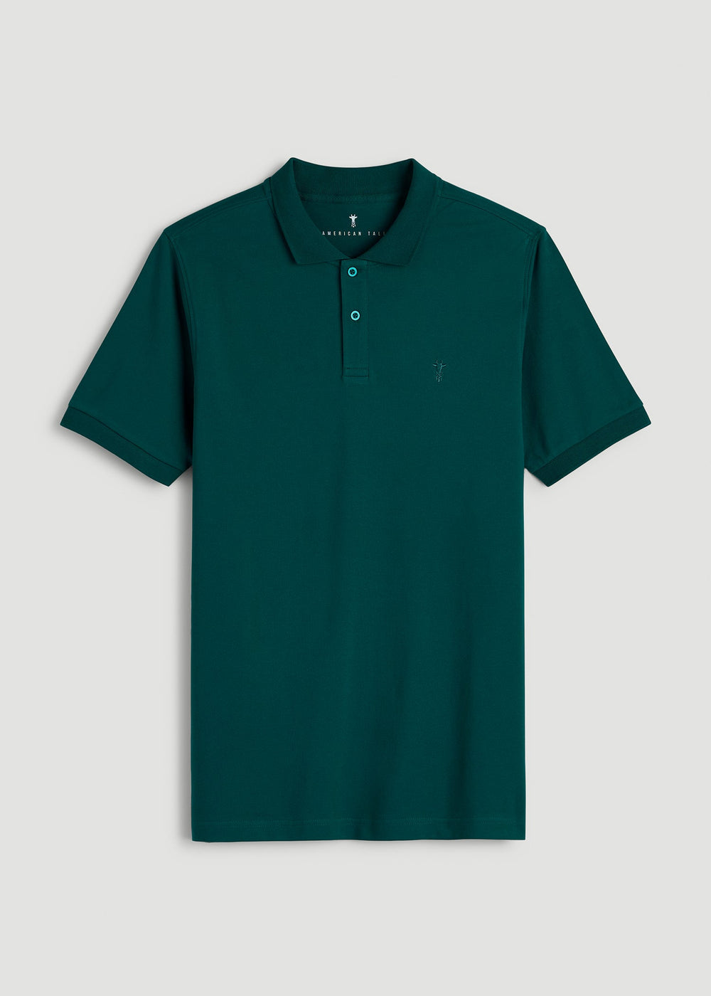 American Tall Online | Classic Polo with Embroidered Logo for Tall Men in Deep Teal