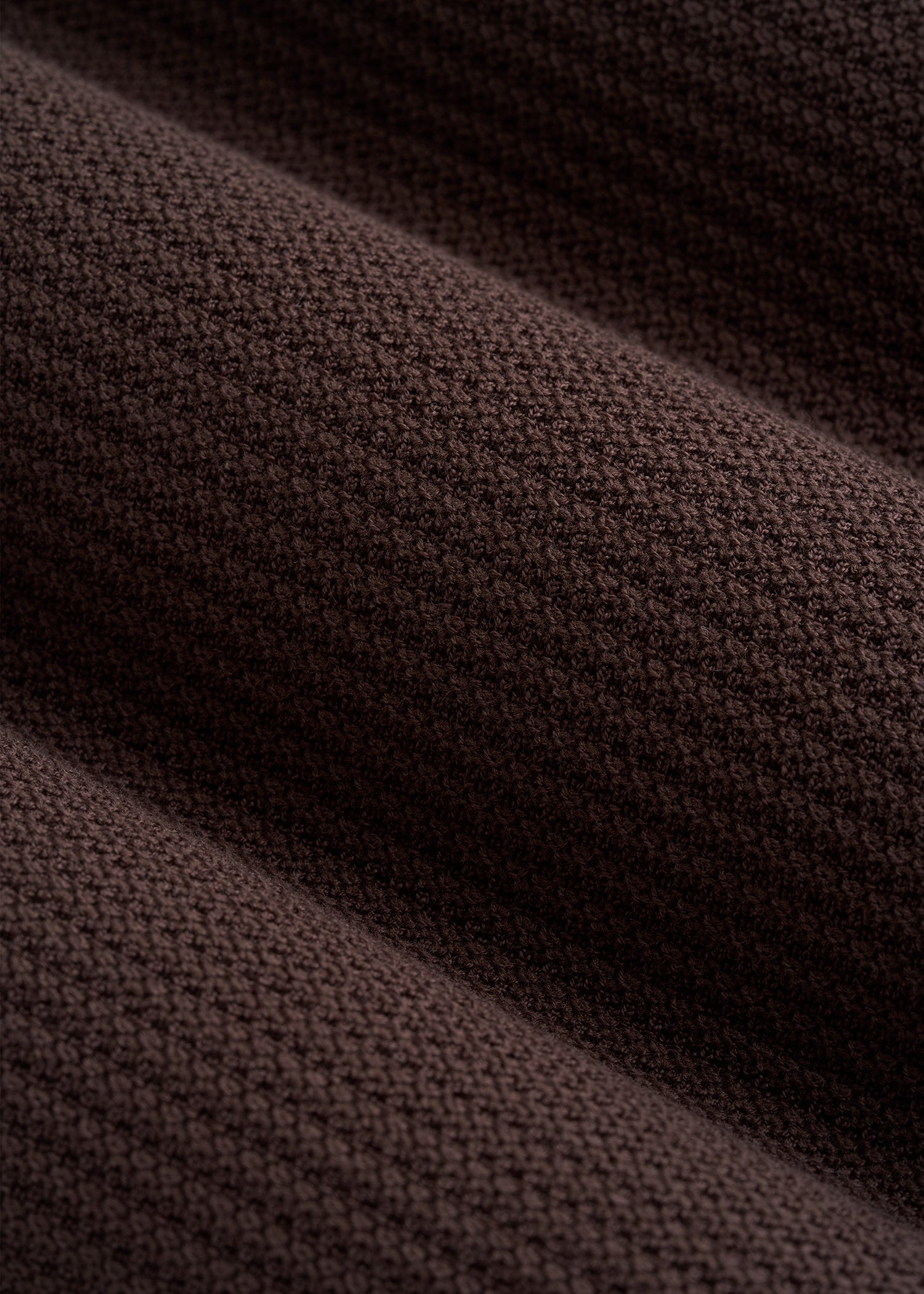 American Tall Discount | Braided Knit Sweater Polo for Tall Men in Espresso
